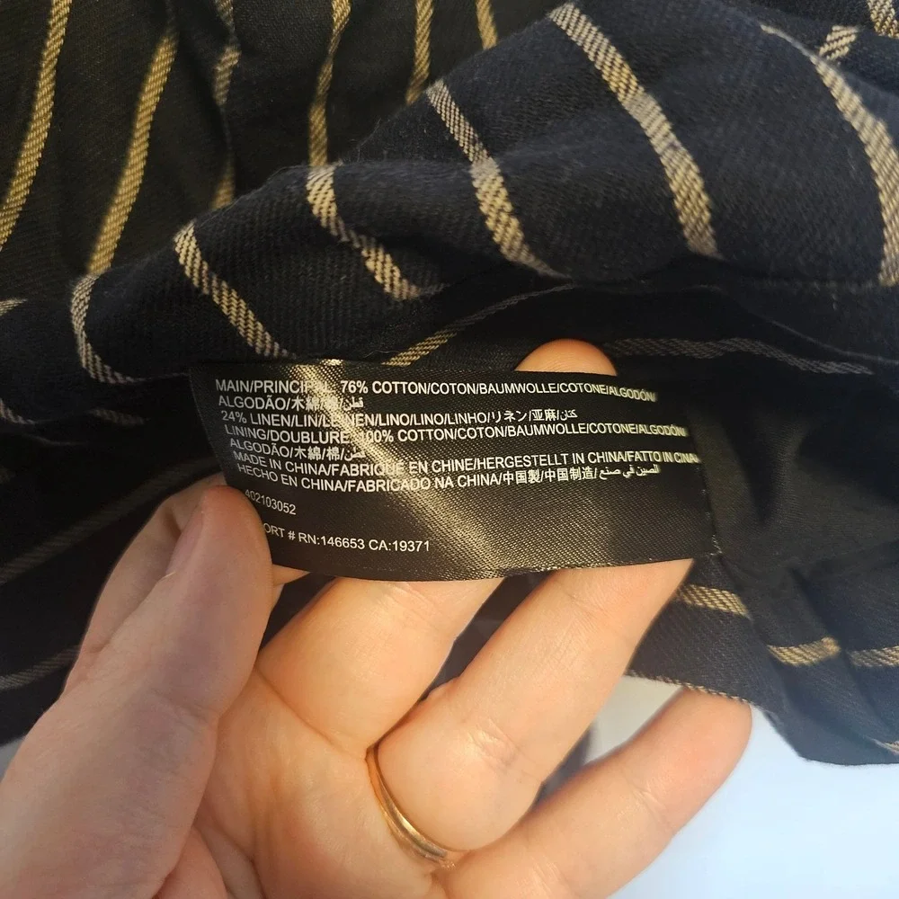 The Fifth Label Striped Tie Back Cami Crop Top US 6 Black Sleeveless Cute Medium - Picture 4 of 6